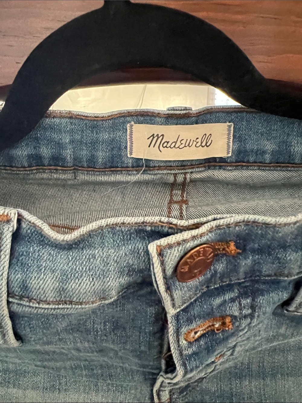 Madewell Light Blue Cropped Button-Fly Jeans - Picture 2 of 3
